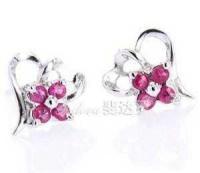 璀璨绽放，平价奢华——天然红宝石与水晶耳饰100元混批